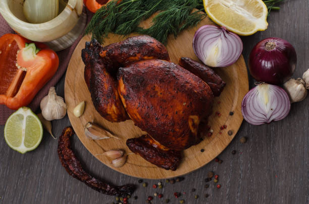 istock roasted chicken on wooden background 896212870