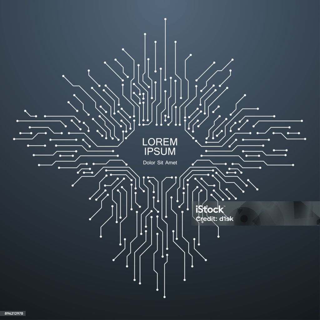 技術回路の背景 - 回路基板のロイヤリティフリーベクトルアート