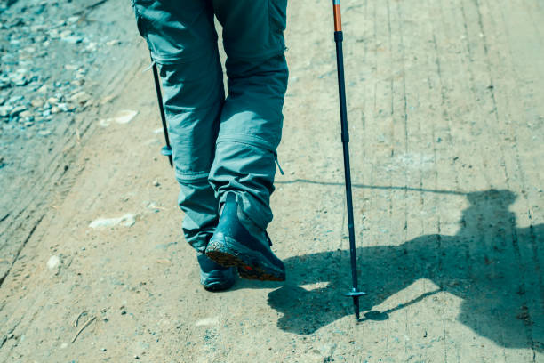 istock Traveling in mountains with hiking equipment 3 896217010