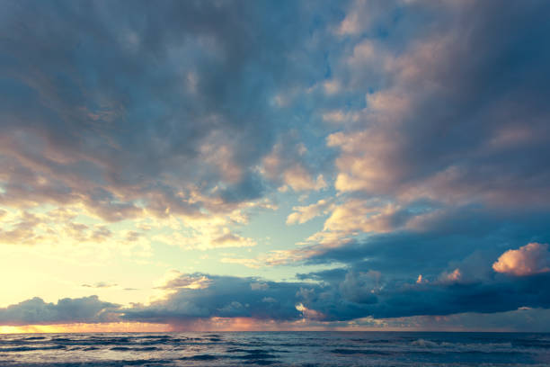 istock Beatiful sunset with clouds over the Baltic sea 896229056