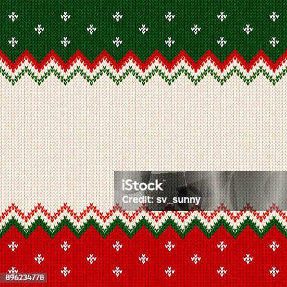 istock Merry Christmas Happy New Year greeting card frame scandinavian ornaments 896234778