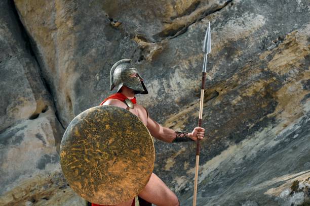 istock Mature Spartan warrior in the woods 896241278