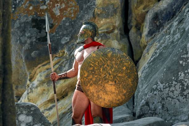 istock Mature Spartan warrior in the woods 896241524