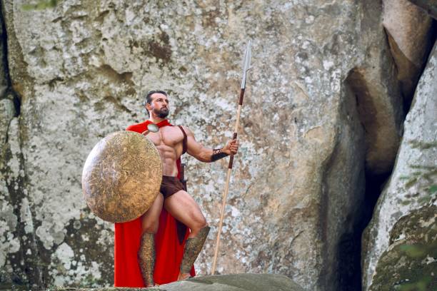 istock Mature Spartan warrior in the woods 896247754