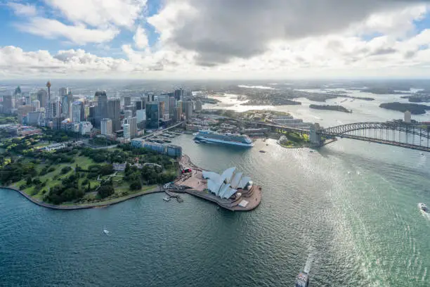 Photo of aerial view of Sydney