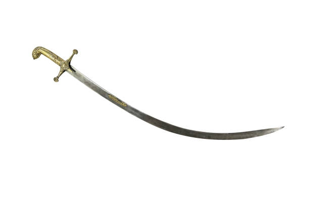 istock Sword or saber isolated on white background 896266326