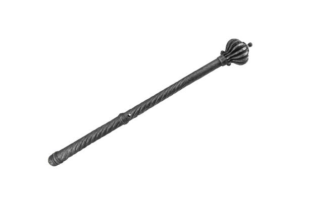 Old iron mace isolated on white background.