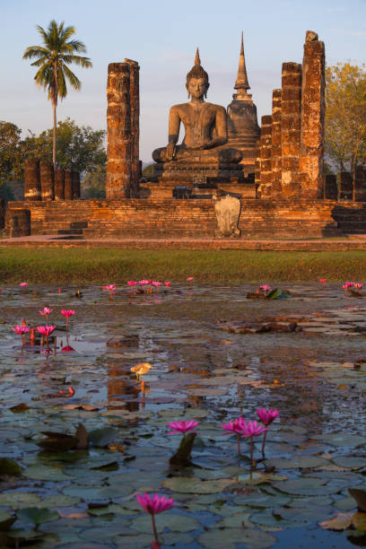 istock Temple in Sukhothai at sunset, Thailand 896267368