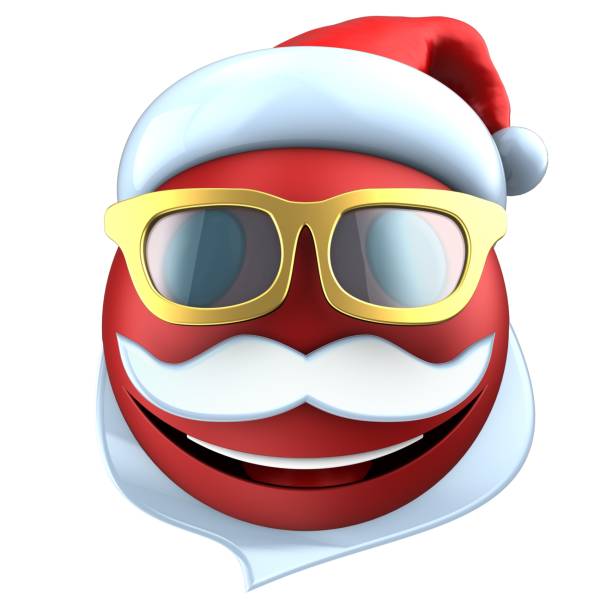 istock 3d red emoticon smile with christmas hat 896282514