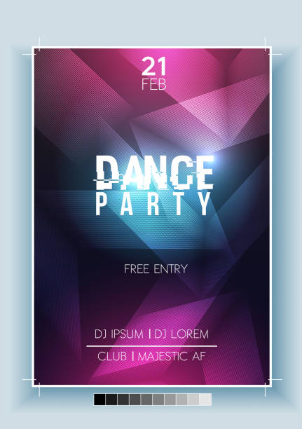 Abstract Dance Party Night Poster, Flyer Template - Vector Illustration Abstract Dance Party Night Poster, Flyer Template - Vector Illustration entertainment club stock illustrations