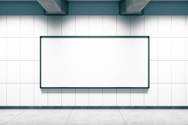 istock Metro station with blank poster 896283278