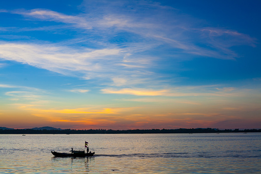 Boat in Inle Lake in Shan State, Myanmar