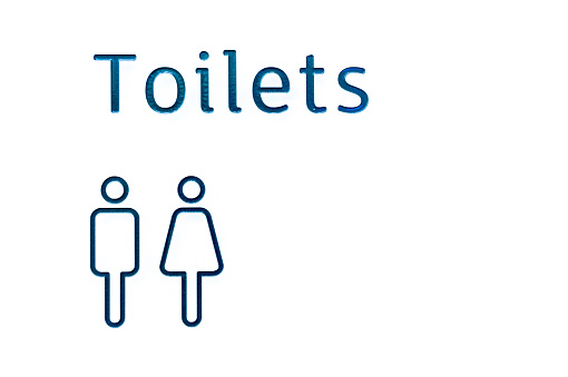 WC symbol to the toilet.