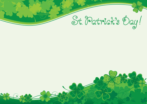 패트릭 날에 대 한 배경 - irish culture st patricks day backgrounds good luck charm stock illustrations