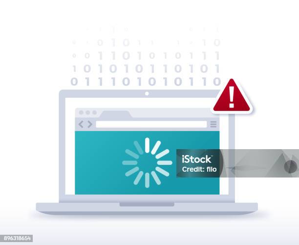 Computer Loading Internet Net Neutrality Laptop Internet Loading Slow Stock Illustration ...
