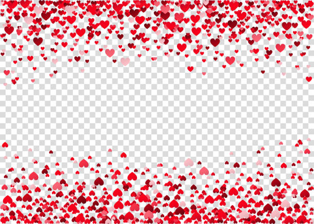 ilustrações de stock, clip art, desenhos animados e ícones de red flying heart confetti. - february valentines day heart shape love
