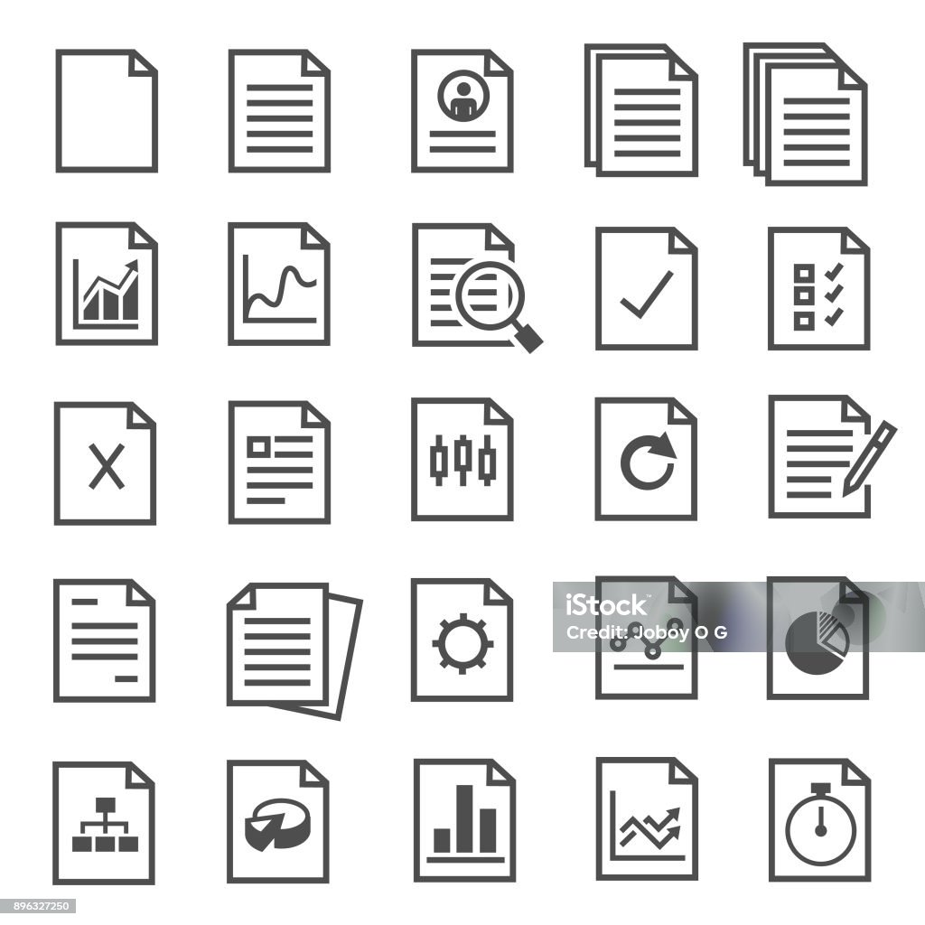 document icons Icon Symbol stock vector