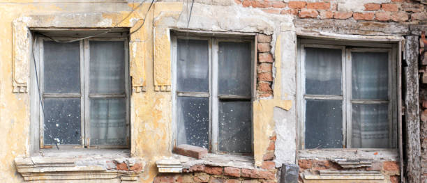 istock windows of an old ruined house 896335252
