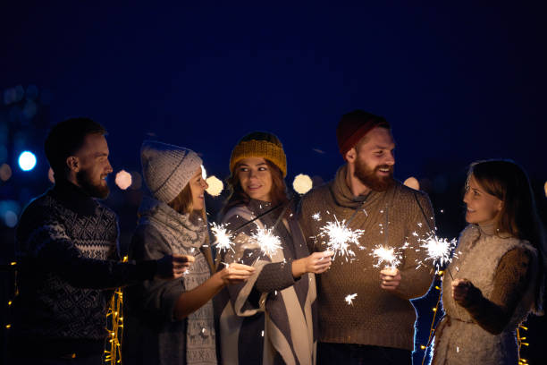 istock Positive friends waiting for New Year miracle 896345456