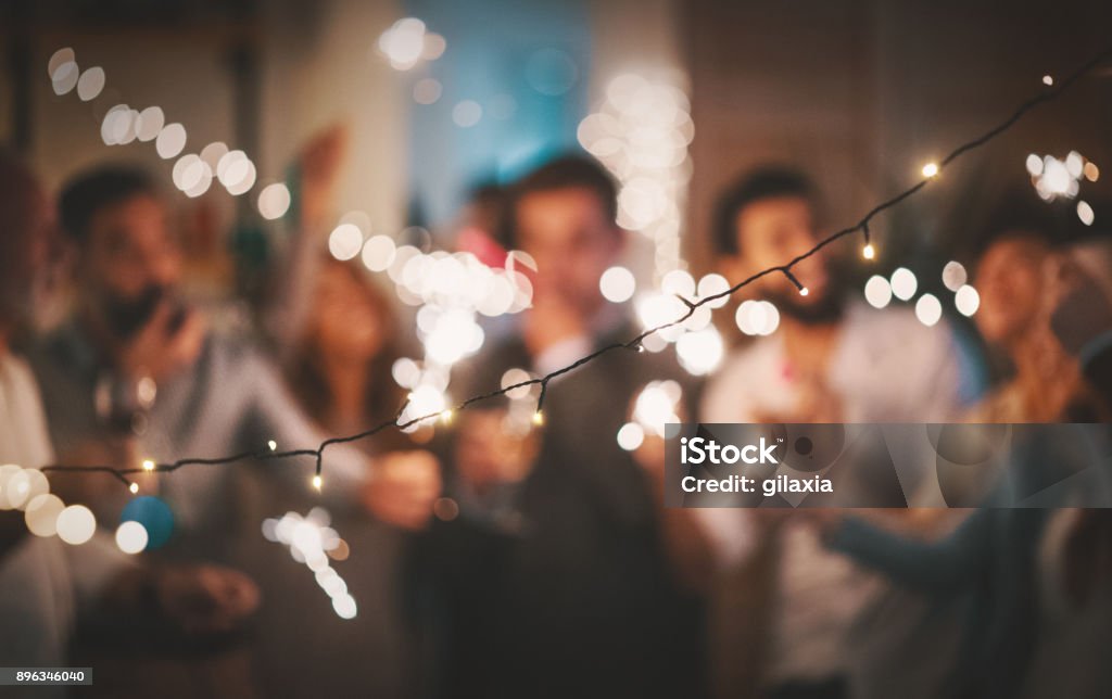 New Years Party At Home 4k Stock Photo - Download Image Now - Party -  Social Event, Christmas, Defocused - iStock