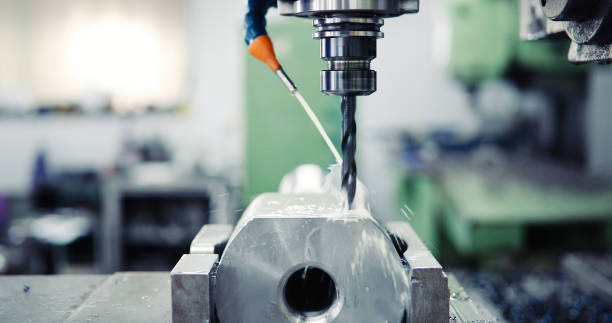 istock Close up of CNC machine 896358410