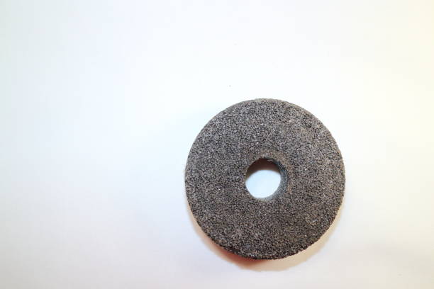 istock Abrasive wheels for a circular grinder, white, gray and red color on a white background 896359742