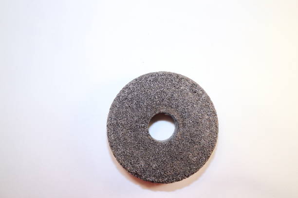 istock Abrasive wheels for a circular grinder, white, gray and red color on a white background 896359746