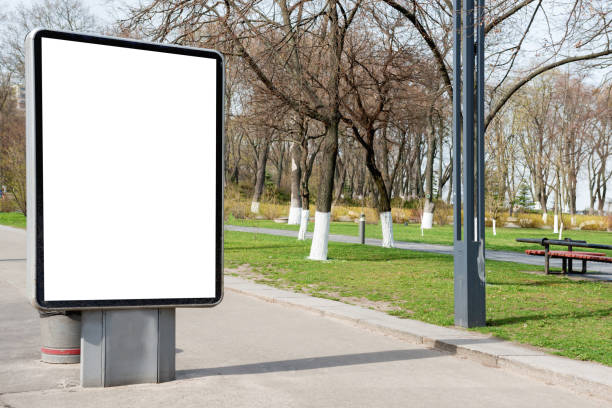 istock Empty billboard or lightbox on city street 896371626
