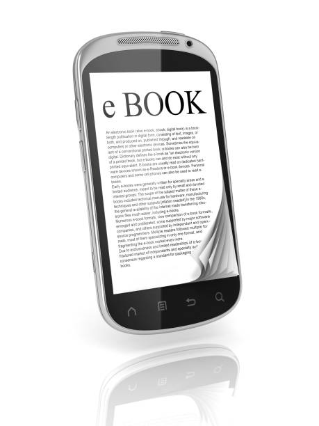 istock E-book 3d concept - book instead of display on the phone 896374664