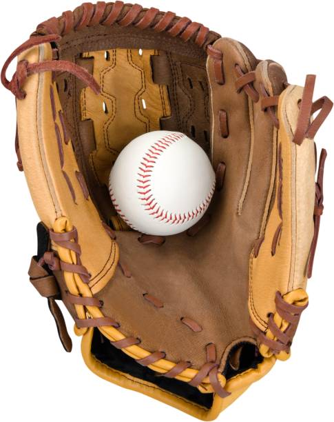 baseball glove. - baseball baseballs catching baseball glove imagens e fotografias de stock