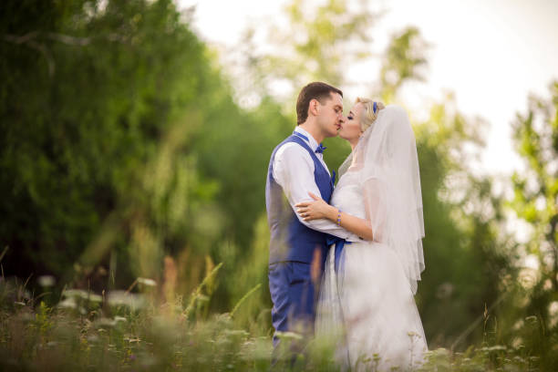 istock Wedding couple. Bride and groom. Marriage concept 896405588