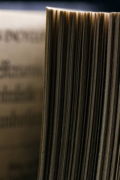 istock The old parted book is close-up in the backlight with 896405748