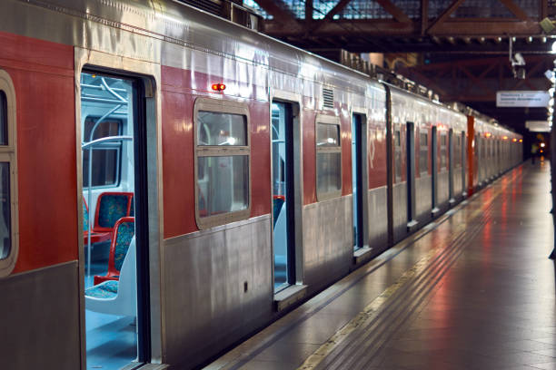 Sao Paulo, Brazil - May 04th 2017 - Photograph of the day-to-day of the passengers that use the railway transport of the city of São Paulo, taken in the Station of Light (Estação da Luz).