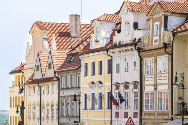 Historical buildings in old town in Prague, Czech republic Beautiful buildings at old town in Prague, Czech republic old town bridge tower stock pictures, royalty-free photos & images