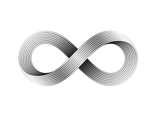 istock Infinity sign made of metal wire. Mobius strip symbol. Vector illustration. 896435948
