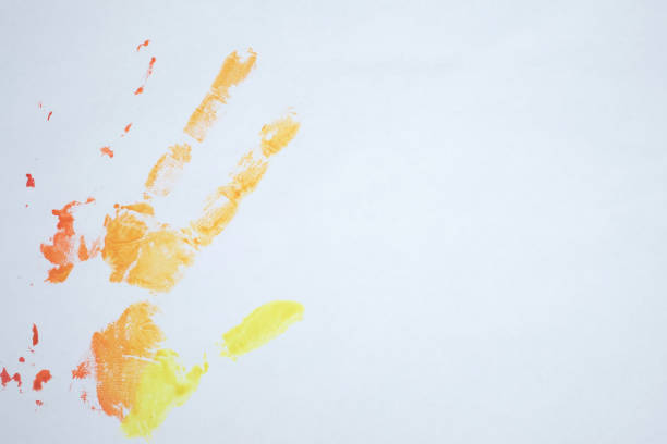 Handpainted orange abstract background in watercolor style