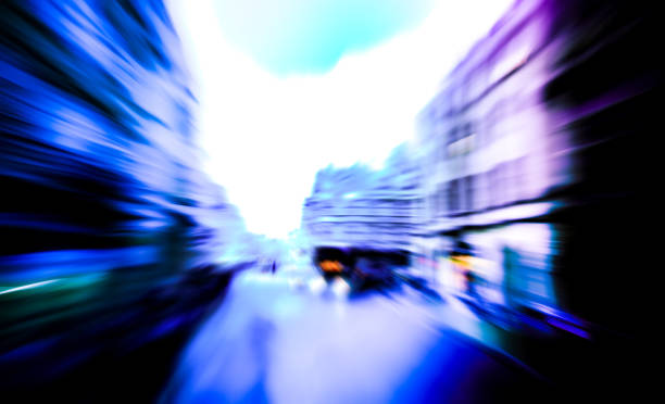 istock Abstract image of night traffic light in the city , UK 896489150