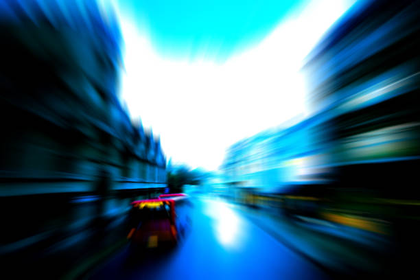 istock Abstract image of night traffic light in the city , UK 896489156