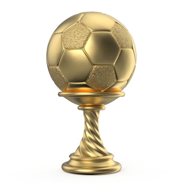 istock Gold trophy cup SOCCER FOOTBALL 3D 896492138