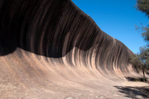 istock Wave Rock is a natural rock formation that is shaped like a tall breaking ocean wave. 896492160