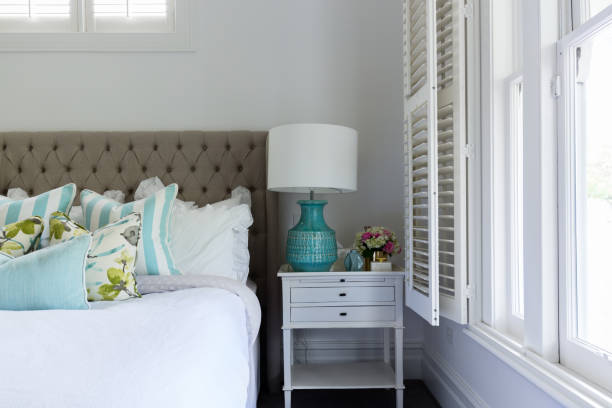 istock Interior details of a master bedroom bedside table 896492398