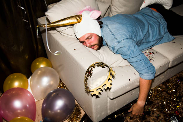 Drunk people in a party Drunk people in a party hangover stock pictures, royalty-free photos & images