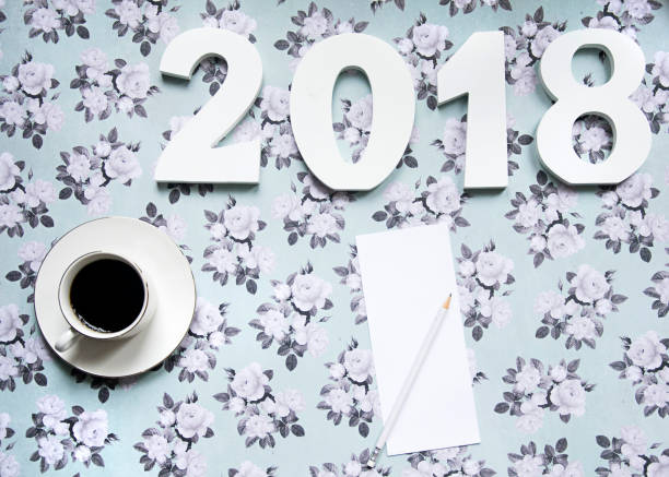 istock 2018 new year announcement with coffee 896573020