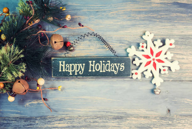 istock Happy Holiday written on wooden 896579672