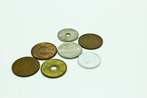 istock Money, Japanese Coins Isolated on the White Background 896579808