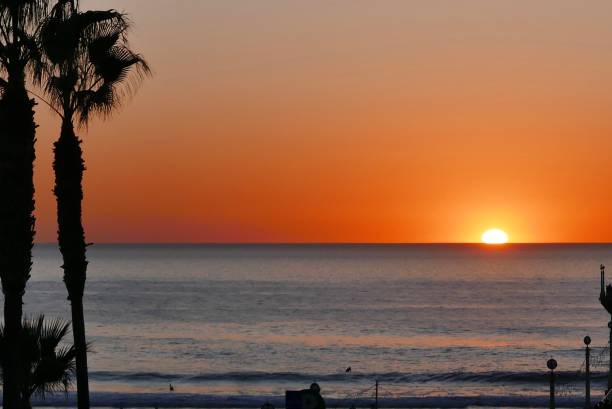 istock Deep orange sunset over southern California 896604066