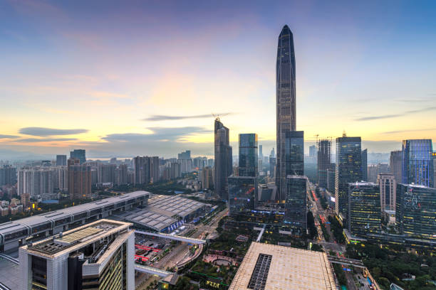 istock The twilight skyline of Shenzhen 896614092