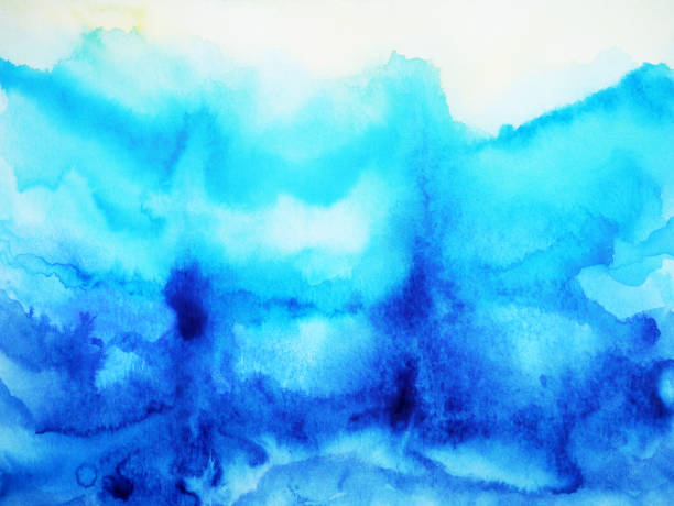 istock abstract art blue color watercolor painting background texture 896710110