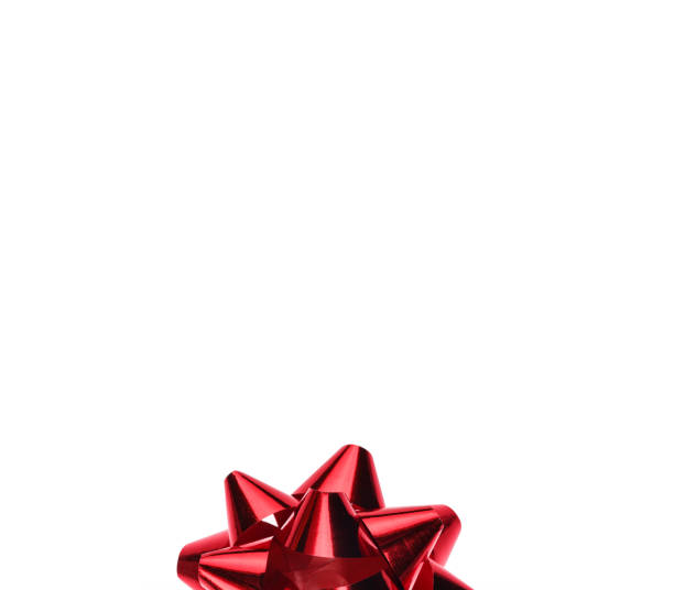 istock Red bow isolated on white background. A holiday symbol, an element of decor. 896715472