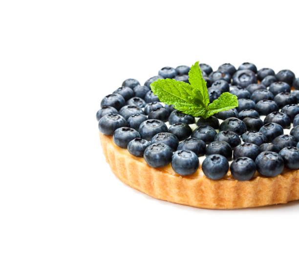istock Blueberry  tart isolated on white background 896715520